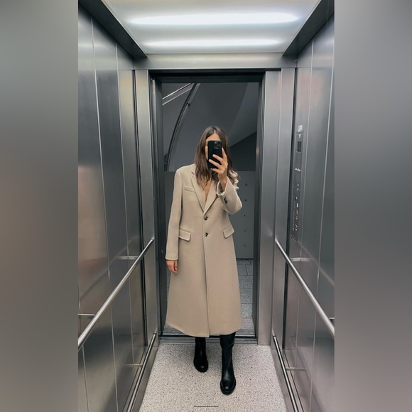 ZARA NEW WITH TAGS COAT WITH MANTECO WOOL ZW COLLECTION BLOGGER’S FAVORITE 😍 - Picture 5 of 15